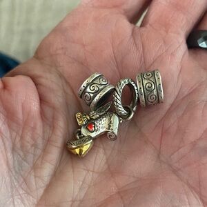 Brighton Connecticut charm and two beads